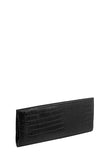 Textured Vegan Leather Clutch Bag - Black