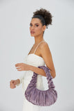 Velvet Croissant Hand Bag - Lilac