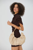 Vegan Leather Shoulder Bag - Nude