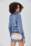 Shimmery Pouch Crossbody Bag - Gold
