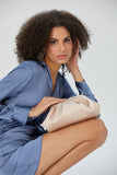 Satin Pouch Crossbody Bag - Champagne