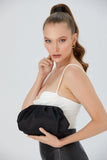 Satin Pouch Crossbody Bag - Black