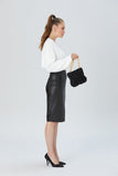 Quilted Satin Handbag - Black