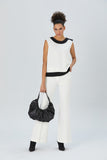 Vegan Leather Shoulder Bag - Black