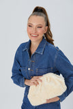 Plush Pouch Bag - Cream