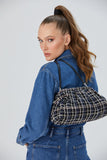 Tweed Pouch Crossbody Bag - Black