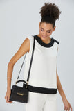 Top Handle Mini Crossbody Bag - Black