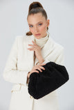 Plush Pouch Bag - Black