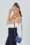 Tweed Crossbody Bag - Blue
