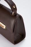 Top Handle Mini Crossbody Bag - Brown
