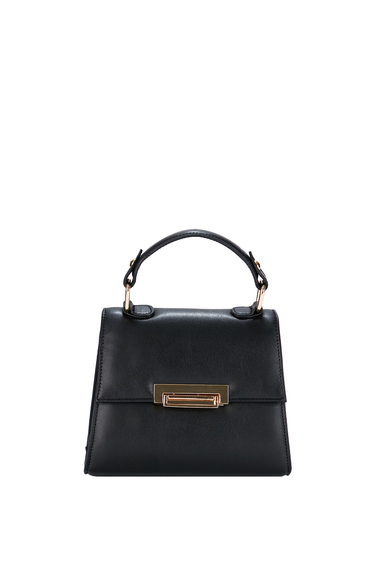 Top Handle Mini Crossbody Bag - Black