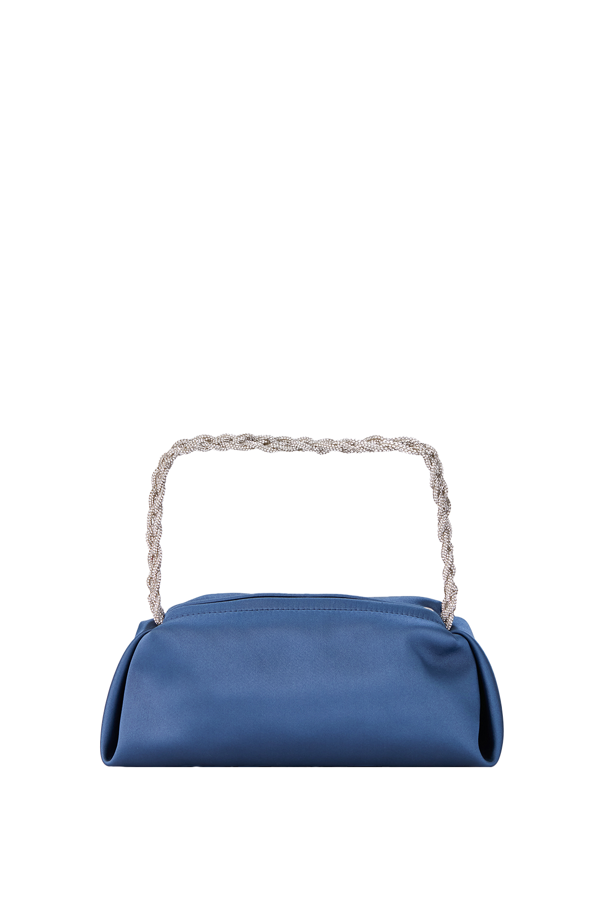 Recycled Satin Evening Bag - Blue