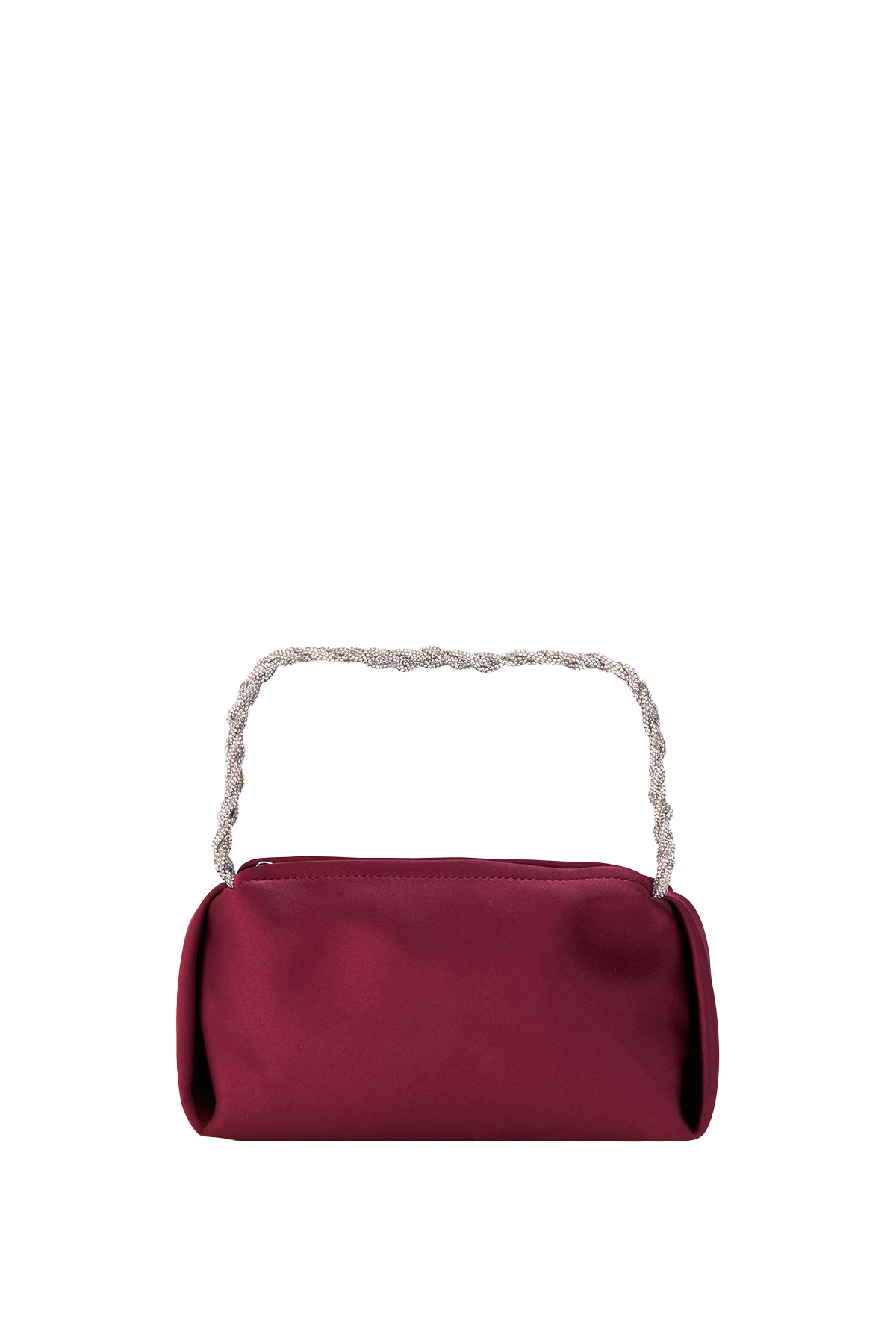 Recycled Satin Evening Bag - Burgundy