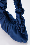 Velvet Croissant Hand Bag - Navy Blue