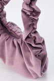Velvet Croissant Hand Bag - Lilac