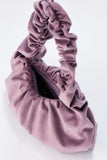 Velvet Croissant Hand Bag - Lilac