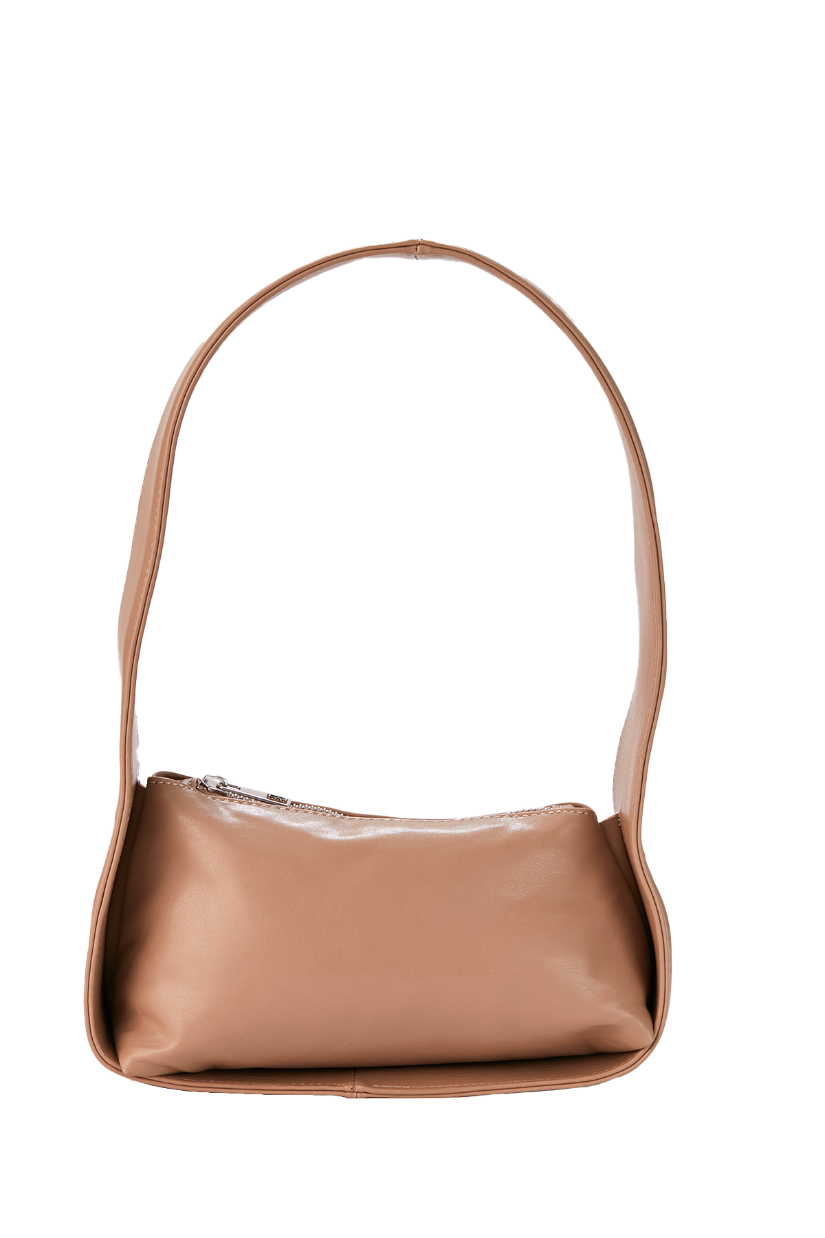 Asymmetric Baguette Bag - Nude
