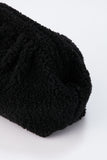 Plush Pouch Bag - Black