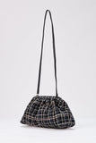 Tweed Pouch Crossbody Bag - Black