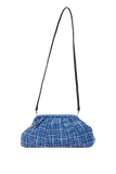 Tweed Pouch Crossbody Bag - Blue