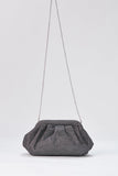 Shimmery Pouch Crossbody Bag - Silver
