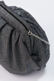Shimmery Pouch Crossbody Bag - Silver