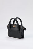 Mini Vegan Leather Crossbody Bag - Black