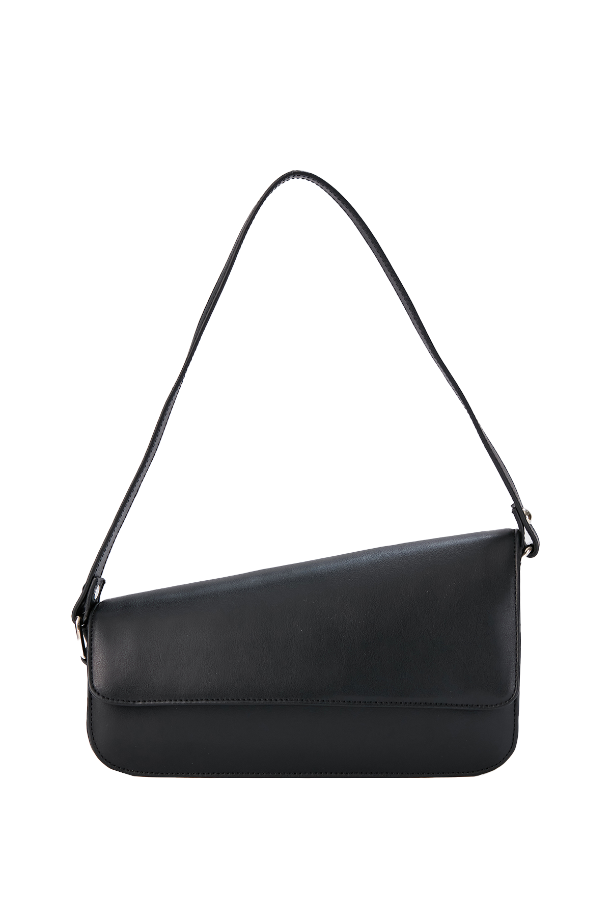 Asymmetric Shoulder Bag - Black