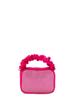Satin All Over Diamante Camera Bag - Pink