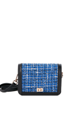 Tweed Crossbody Bag - Blue