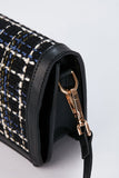 Tweed Crossbody Bag - Black