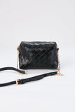 Braided Look Mini Crossbody Bag - Black