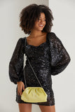 Shimmery Pouch Bag - Lime Green