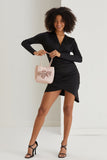 Floral Handbag - Nude