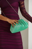 Shimmery Pouch Bag - Green