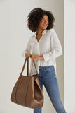 Vegan Leather Weekend Bag - Gold
