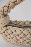 Quilted Nylon Shoulder Bag - Beige