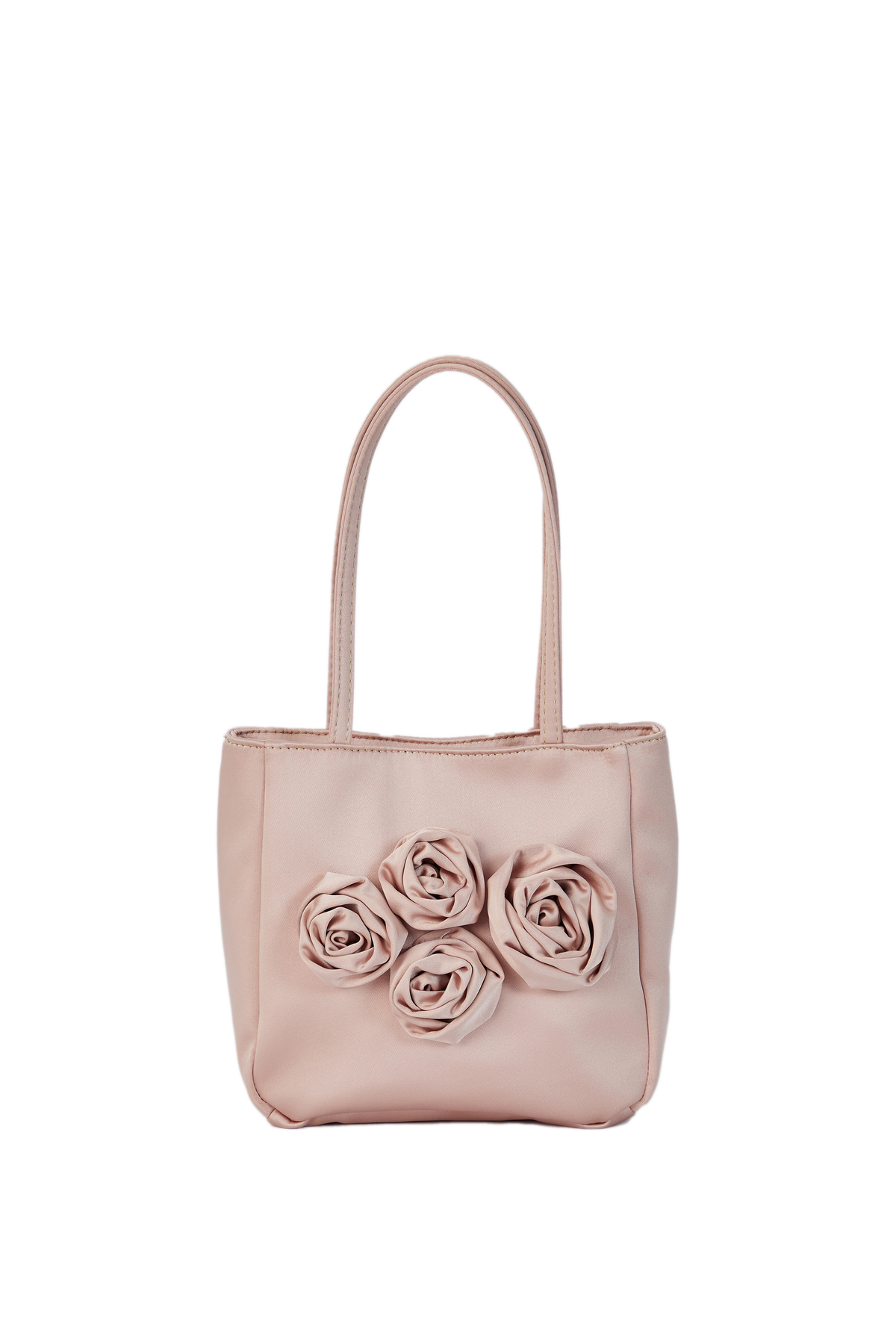 Floral Handbag - Nude