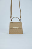 Recycled Vegan Leather Hand Bag - Beige