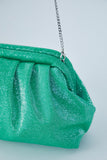 Shimmery Pouch Bag - Green