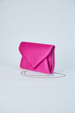 Recycled Satin Clutch Bag - Fuchsia Pink