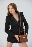 Reptile Textured Vegan Grab Bag - Tan