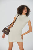 Top Handle Mini Crossbody Bag - Brown