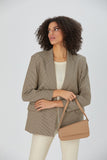 Asymmetric Shoulder Bag - Nude