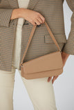Asymmetric Shoulder Bag - Nude