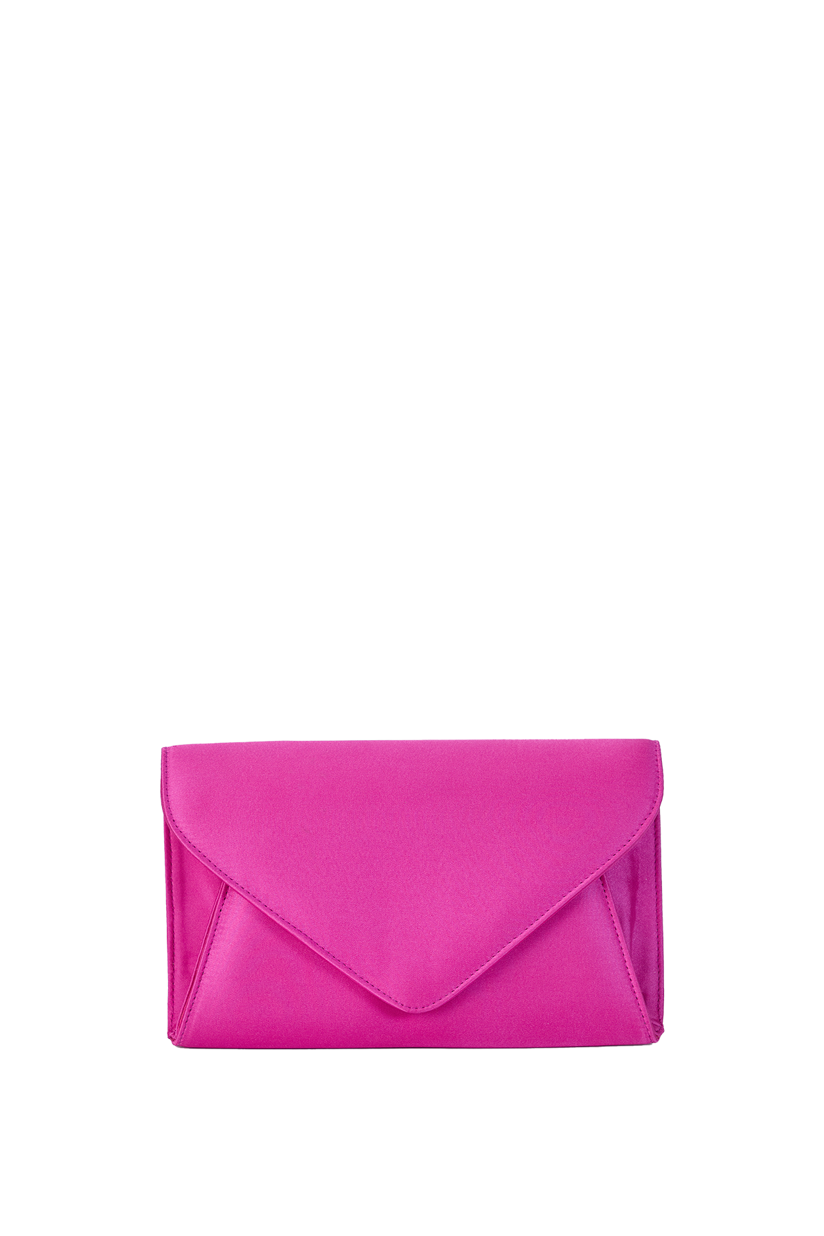 Recycled Satin Clutch Bag - Fuchsia Pink