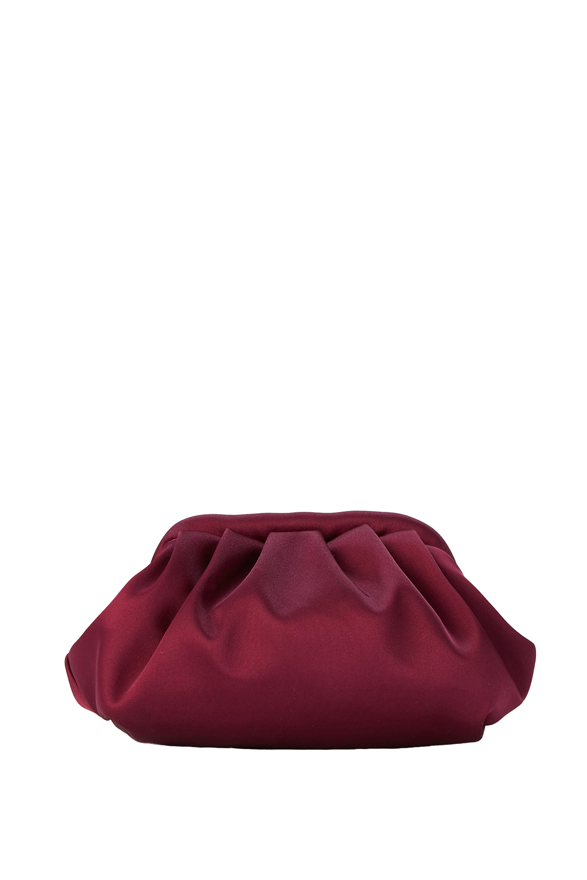 Satin Pouch Crossbody Bag - Burgundy
