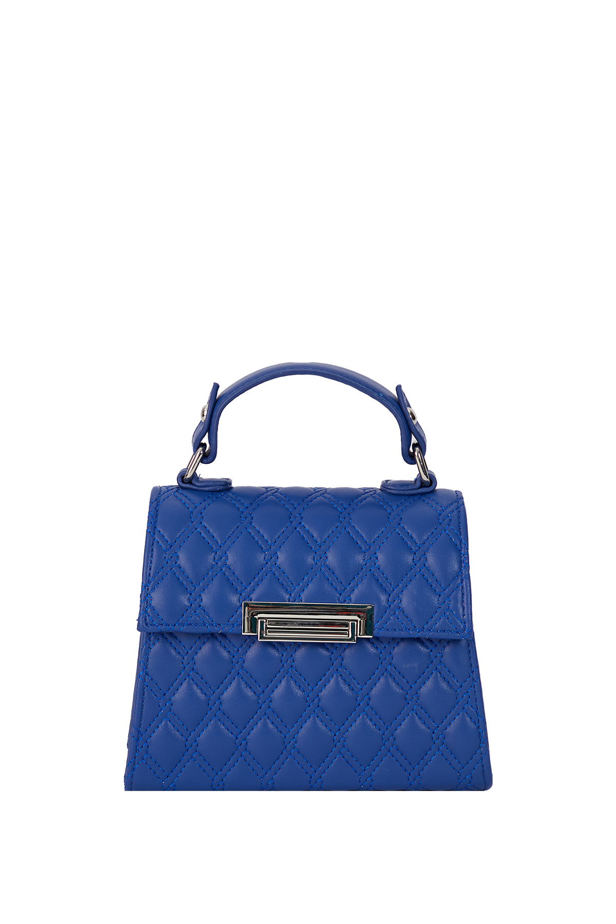 Recycled Vegan Leather Hand Bag - Royal Blue