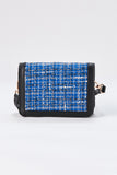 Tweed Crossbody Bag - Blue